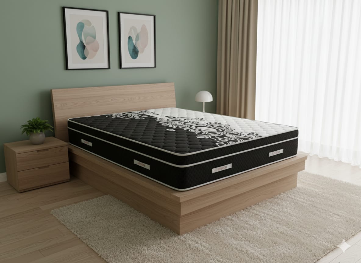 Modern black mattress